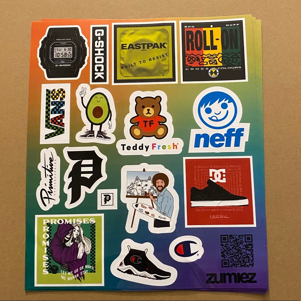Sheet of Limited Edition Stickers